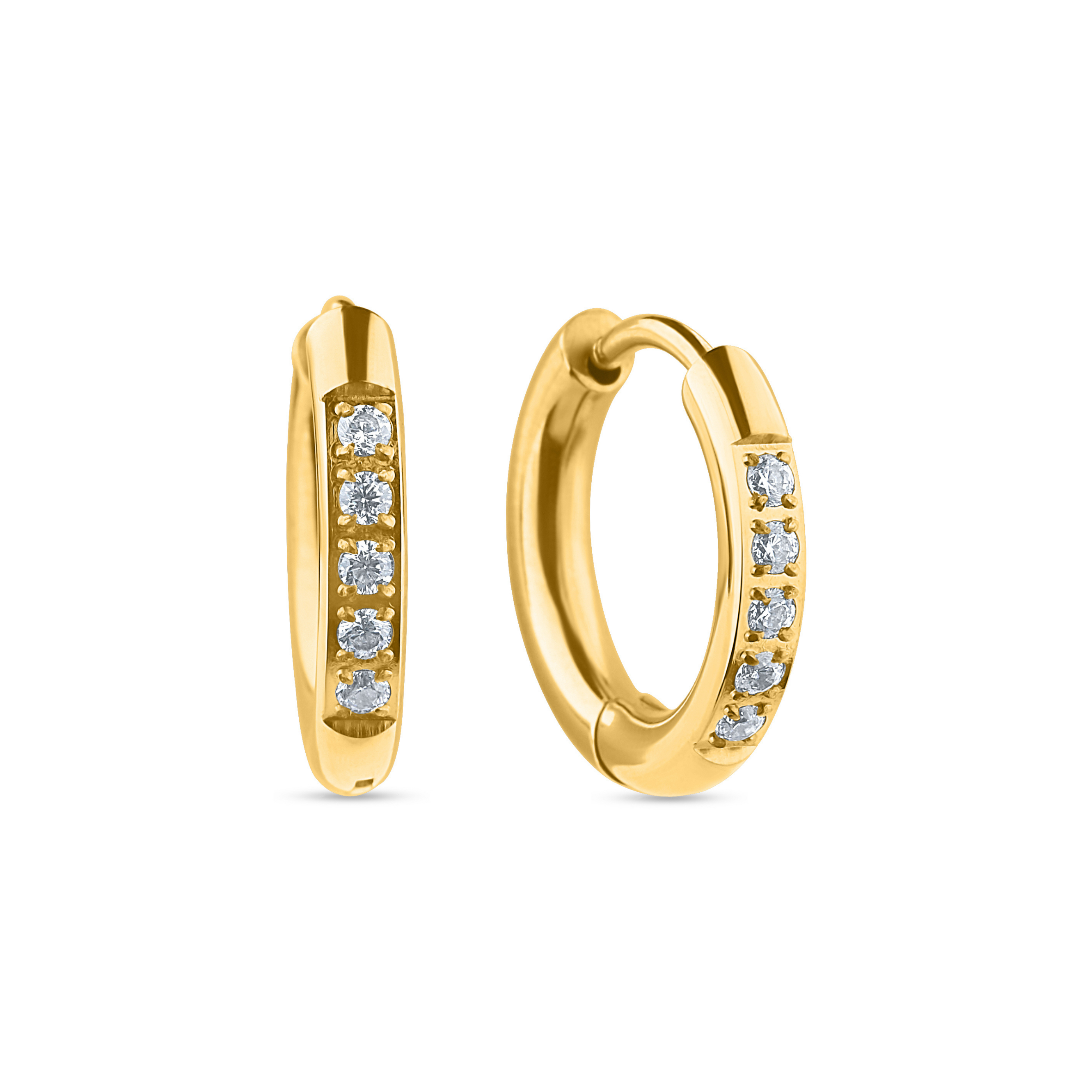 Classic Zirconia Mini Hoop Earrings