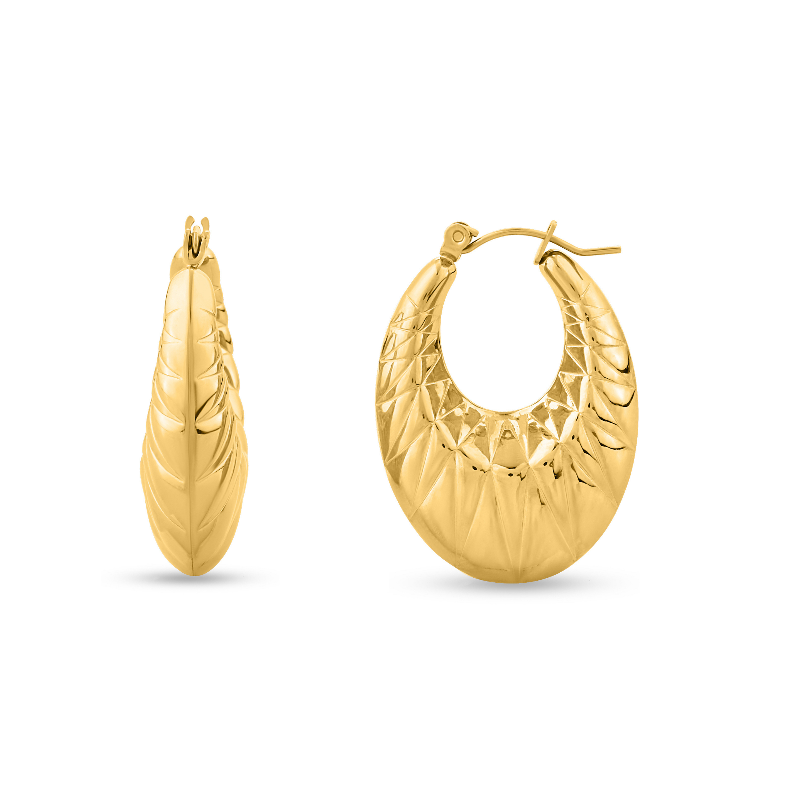 Grand Cross Hoops Earrings