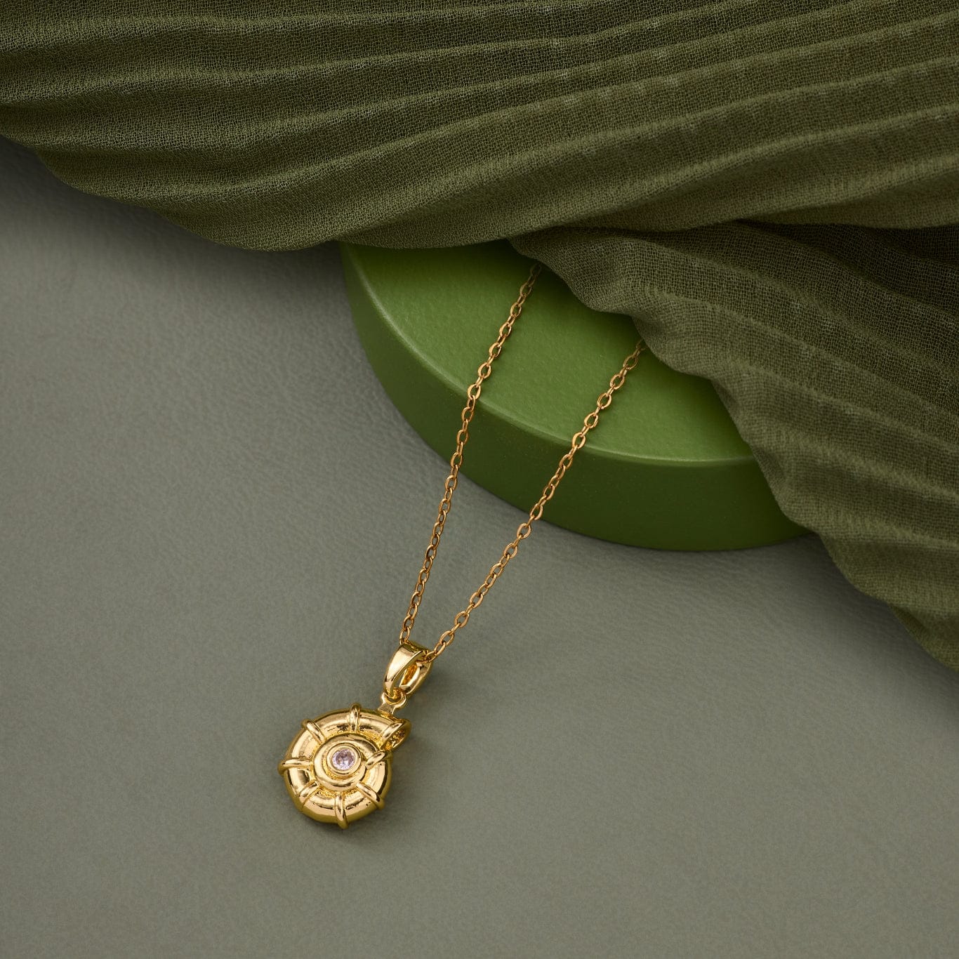 Banded Tun Shell Necklace