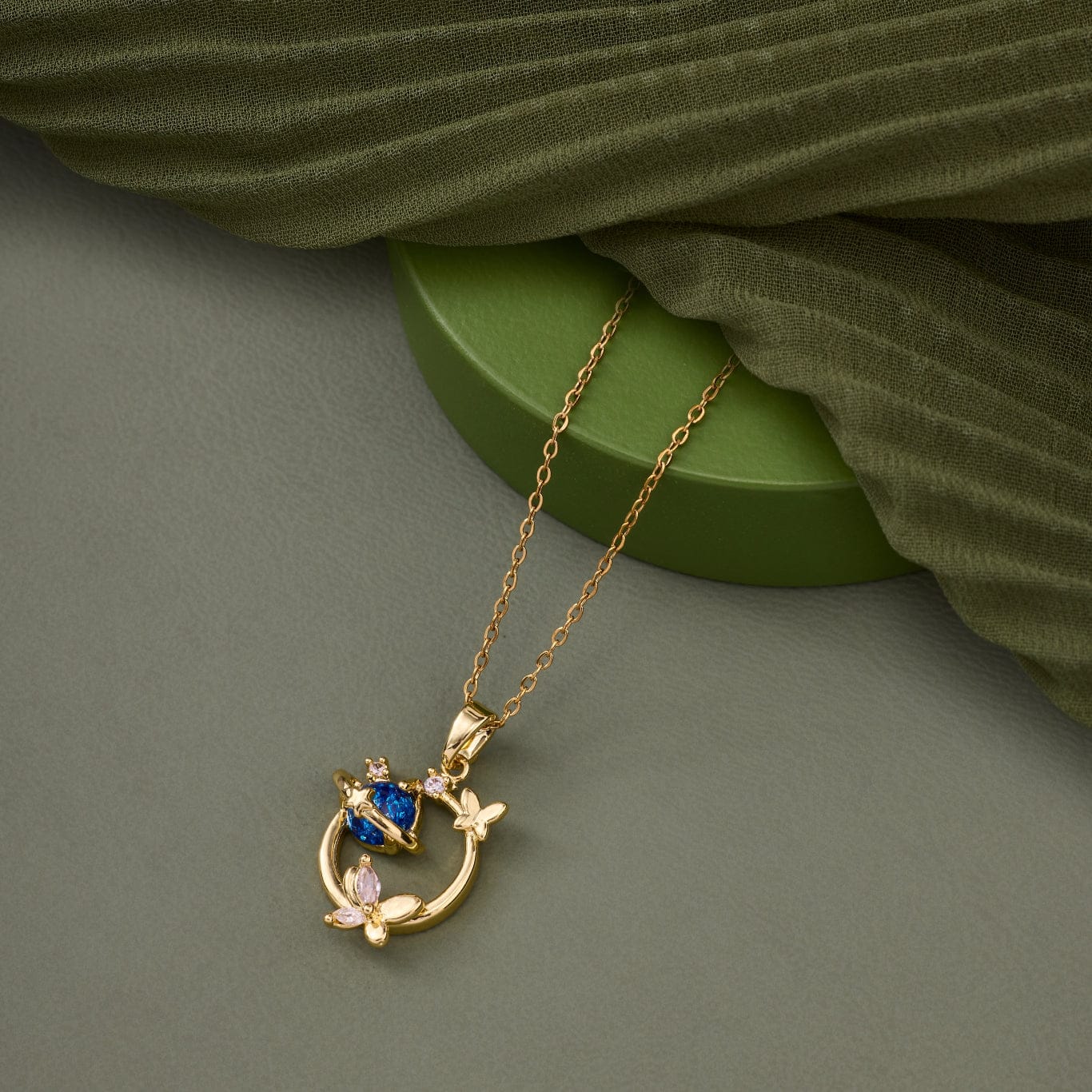 Butterfly Galaxy Blue Necklace