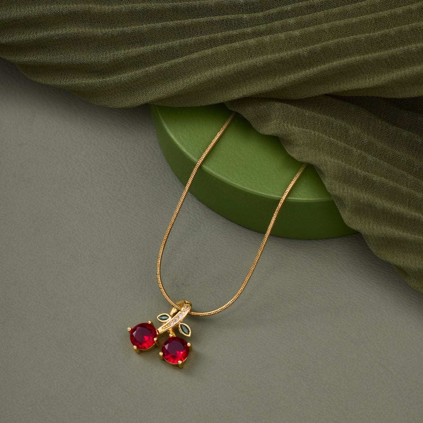 Garnet Cherry Necklace