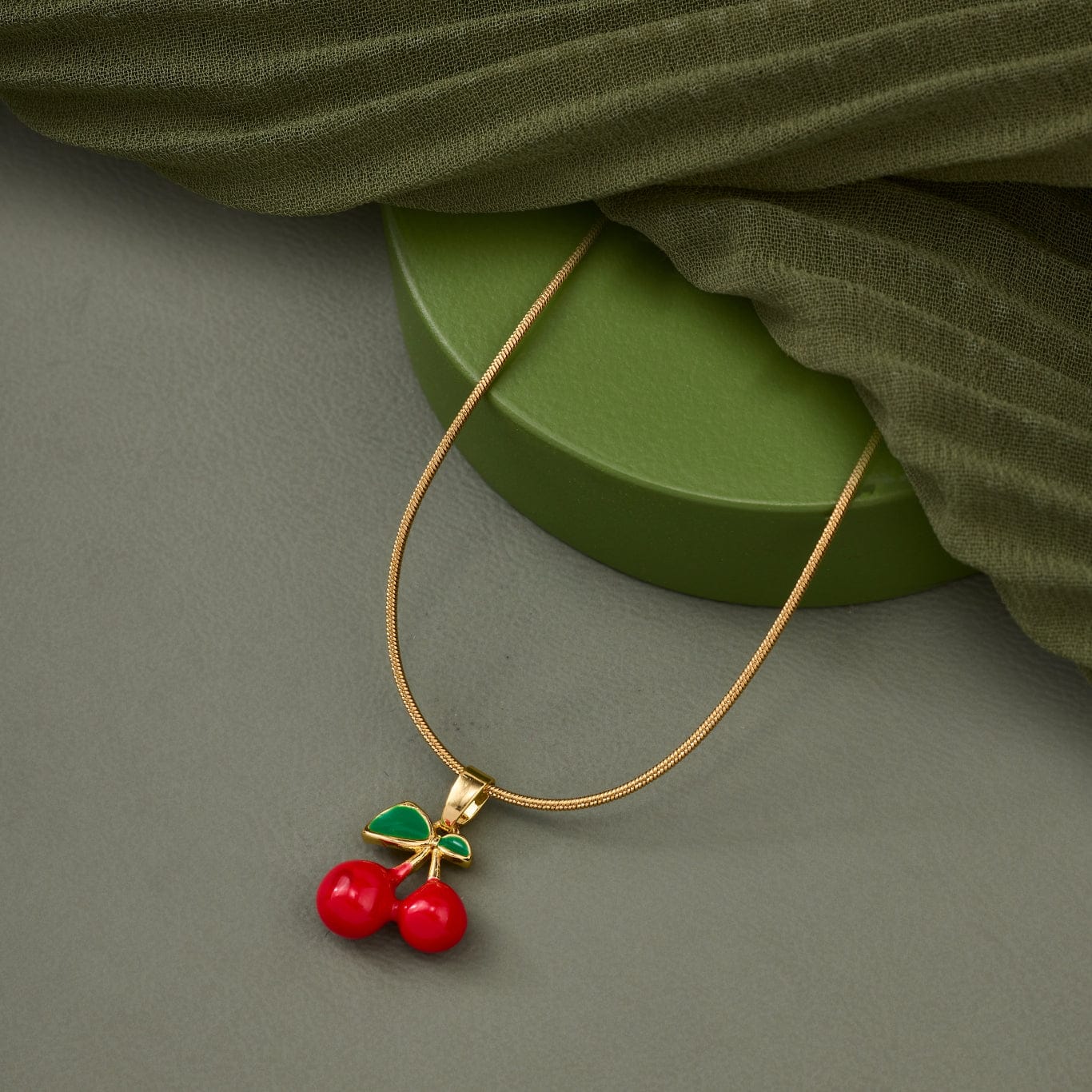 Velvet Cherry Necklace