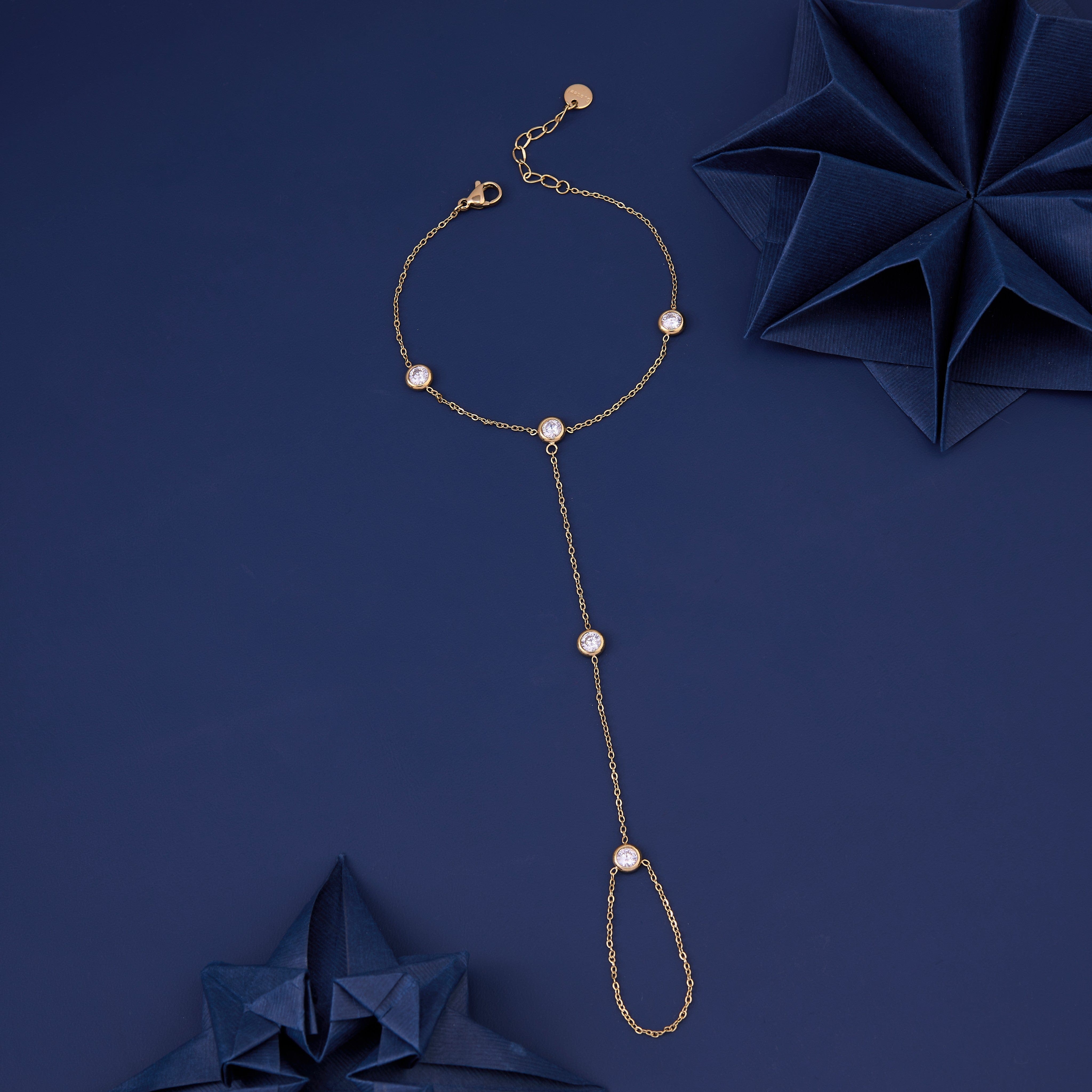 Celestial Ring Chain Bracelet