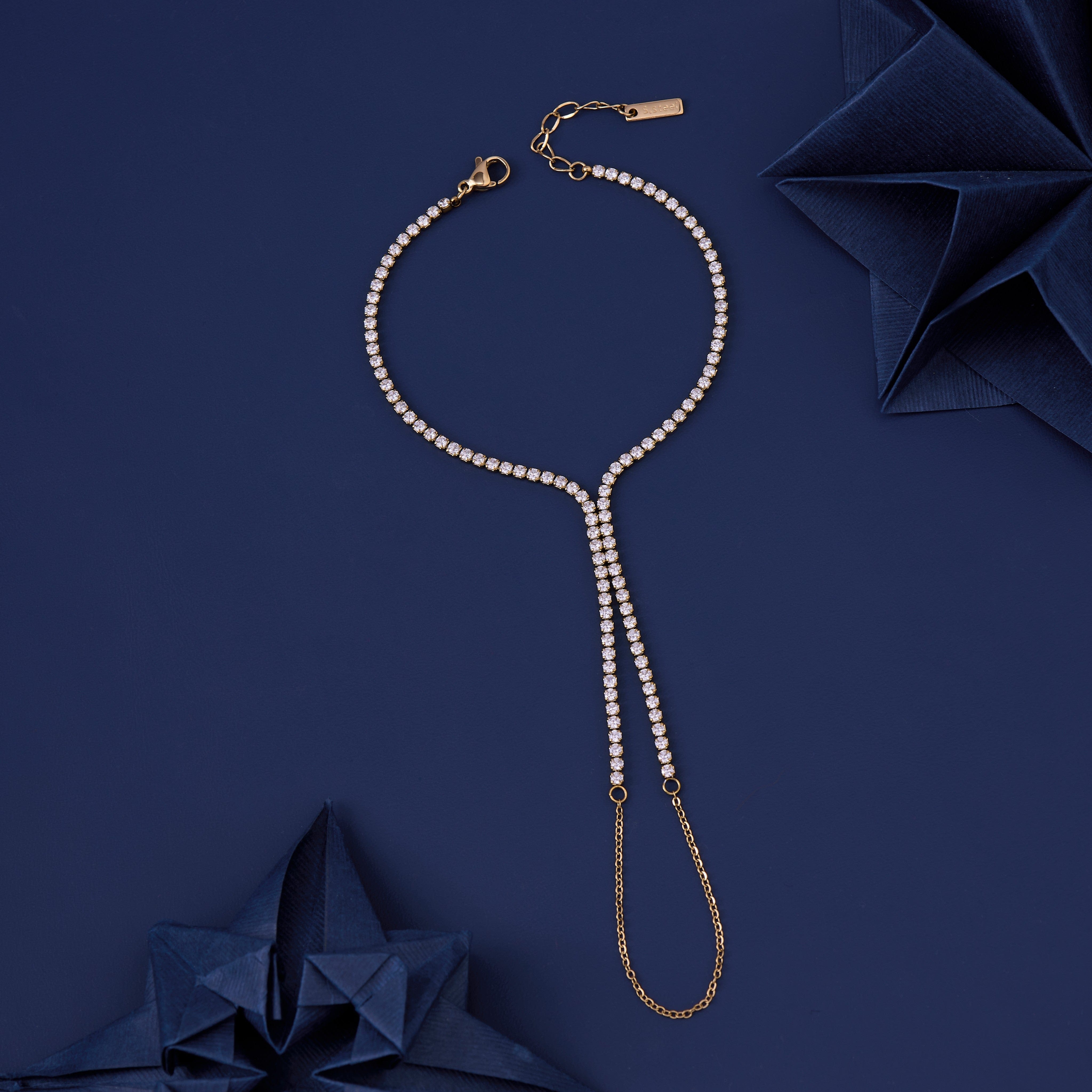 Delight Gold Ring Chain Bracelet