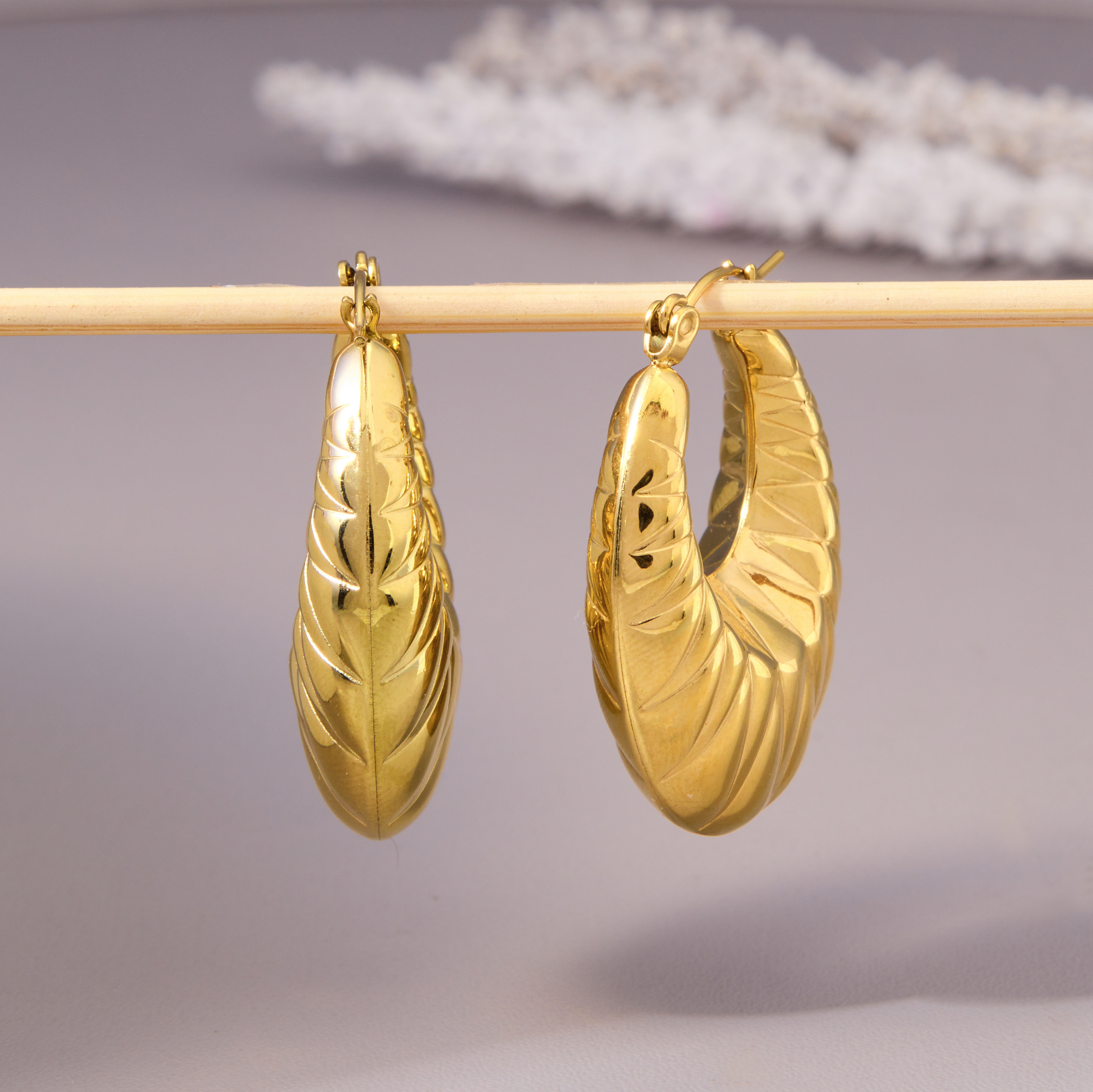 Grand Cross Hoops Earrings