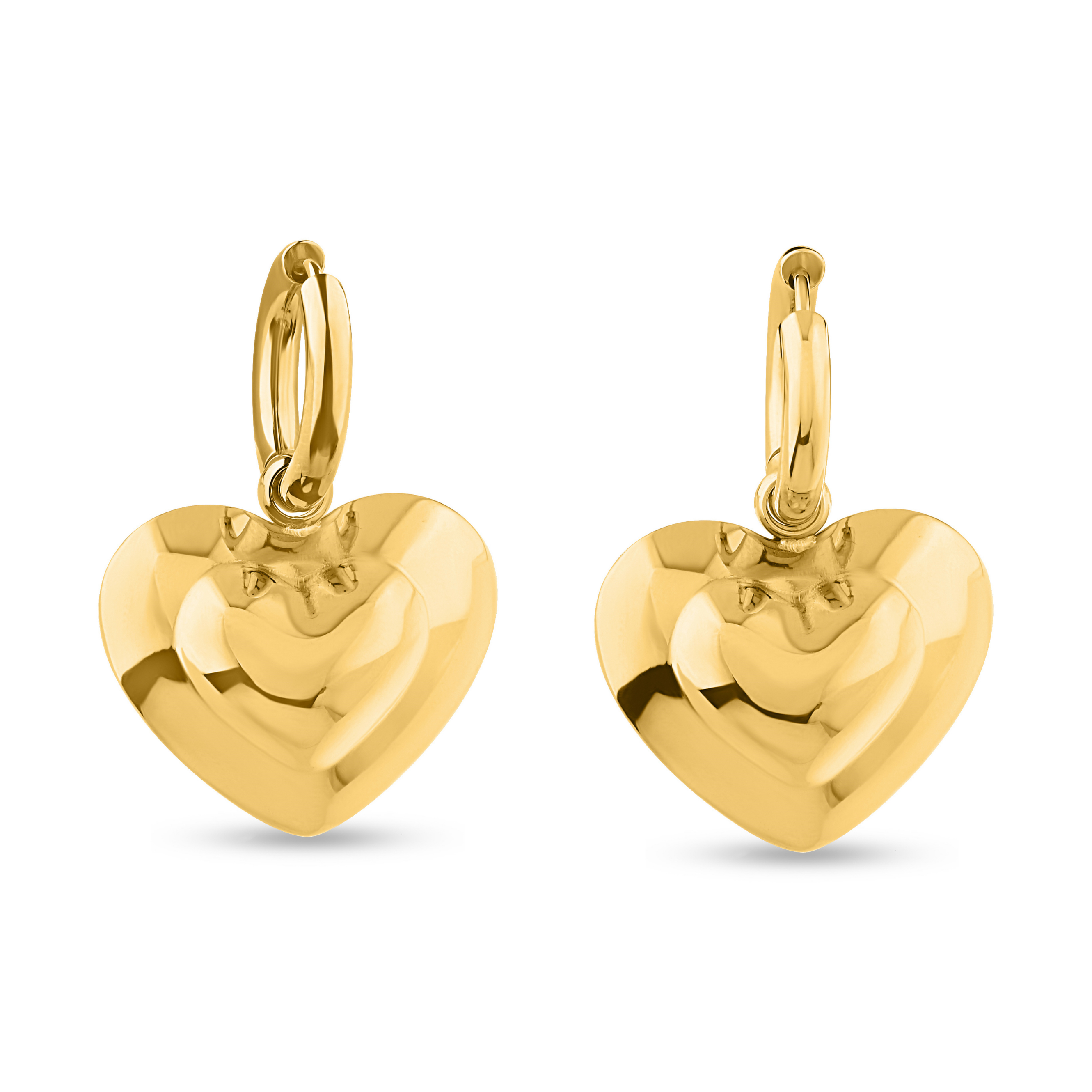 Chunky Heart Drop Earrings