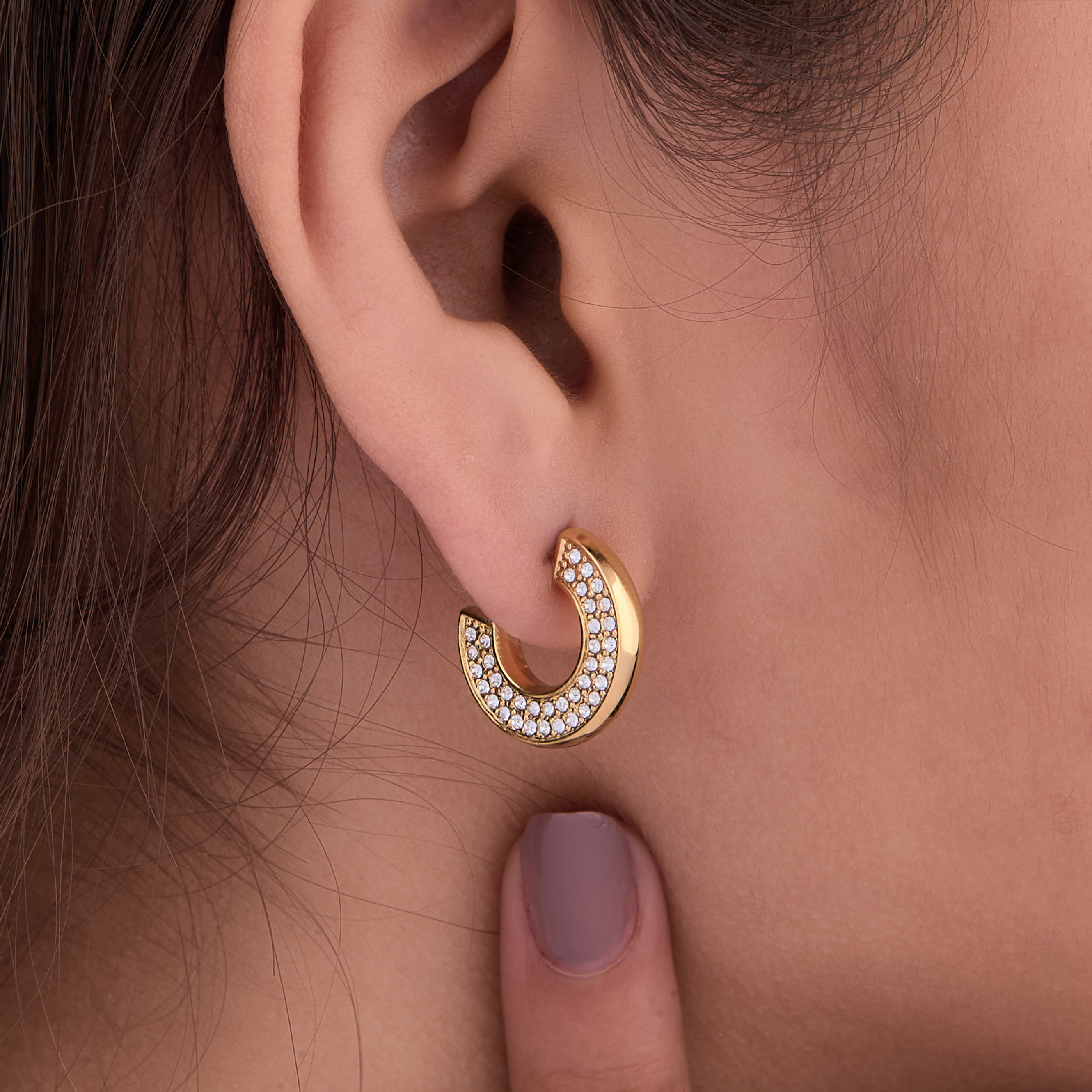 Minimal Bling Hoops