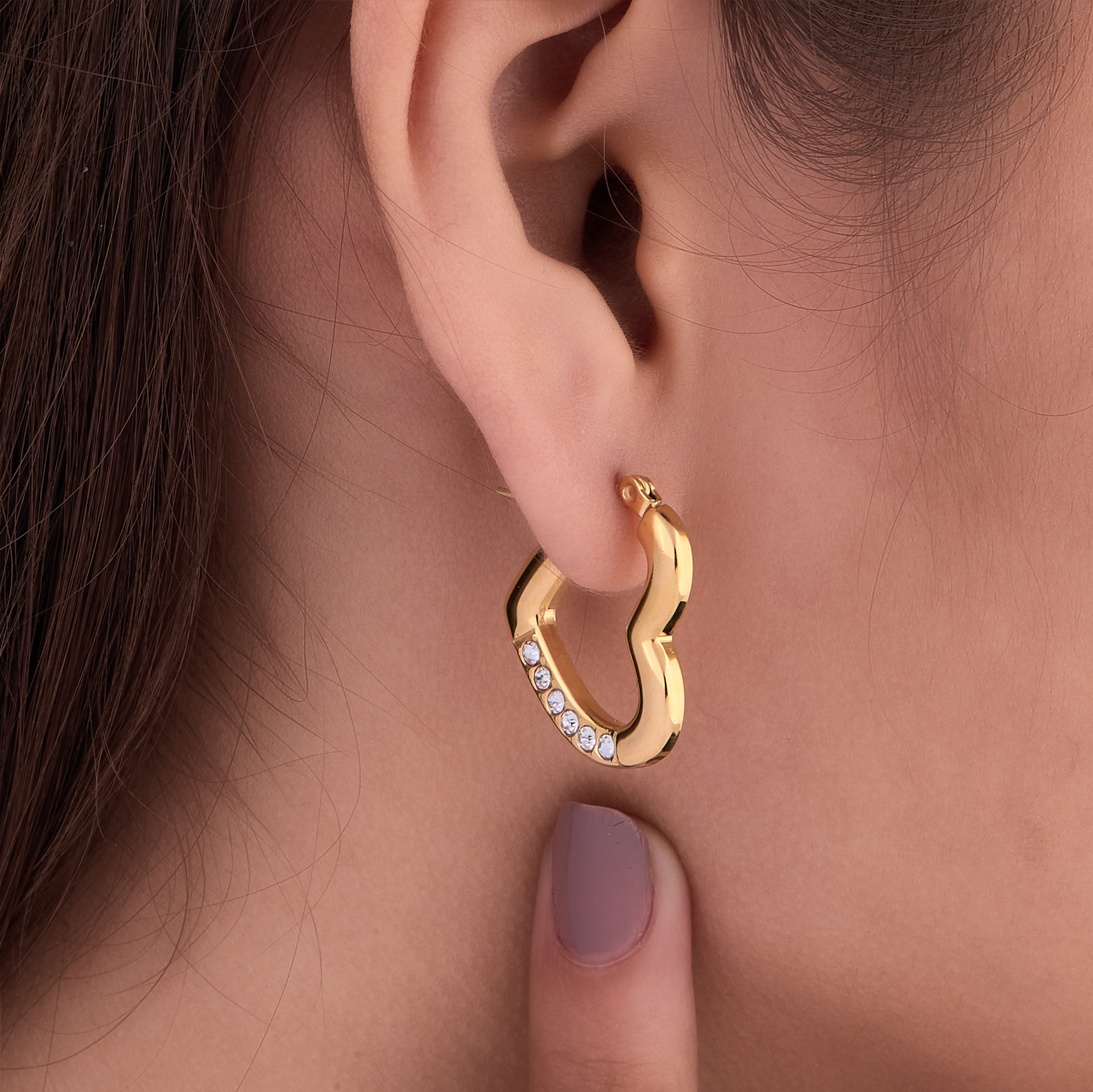 Heart Hoop Earrings