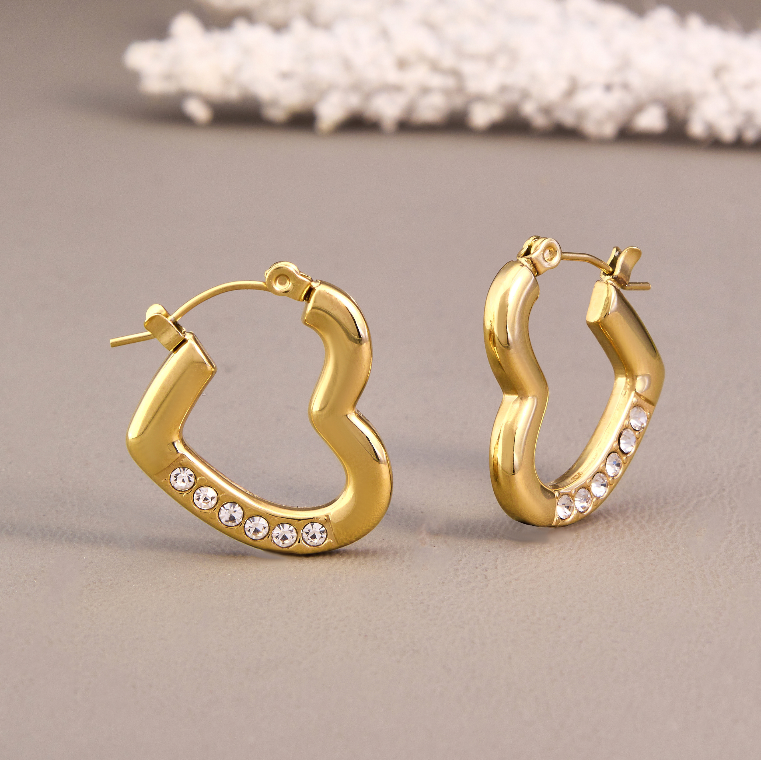 Heart Hoop Earrings