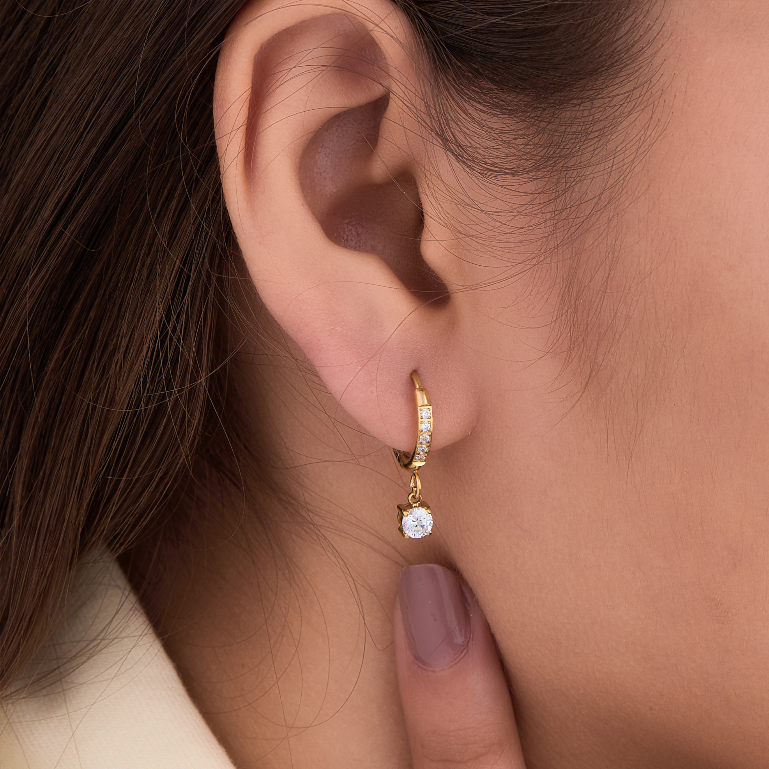 Ruptured Gold Stud Earrings