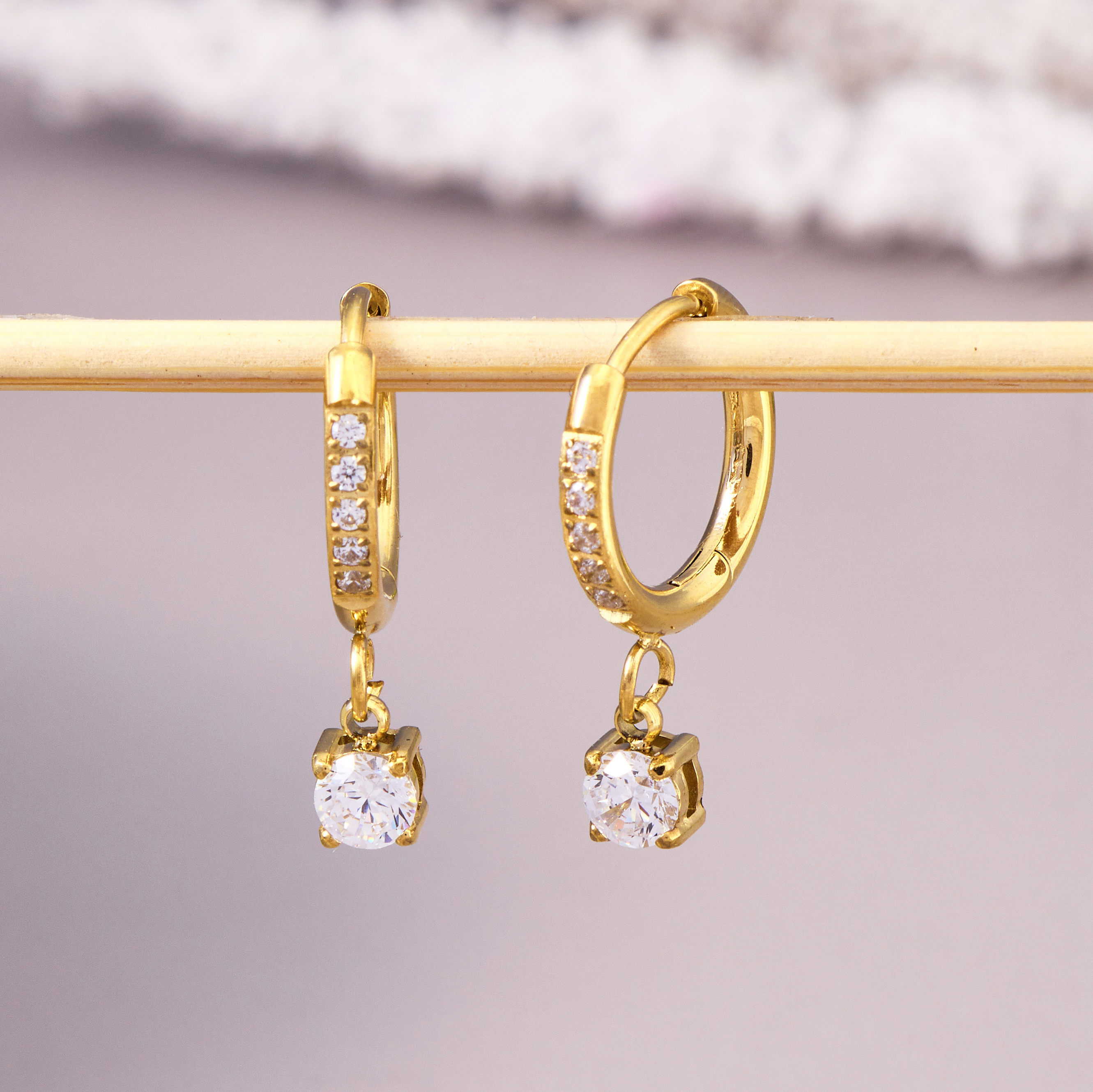 Ruptured Gold Stud Earrings