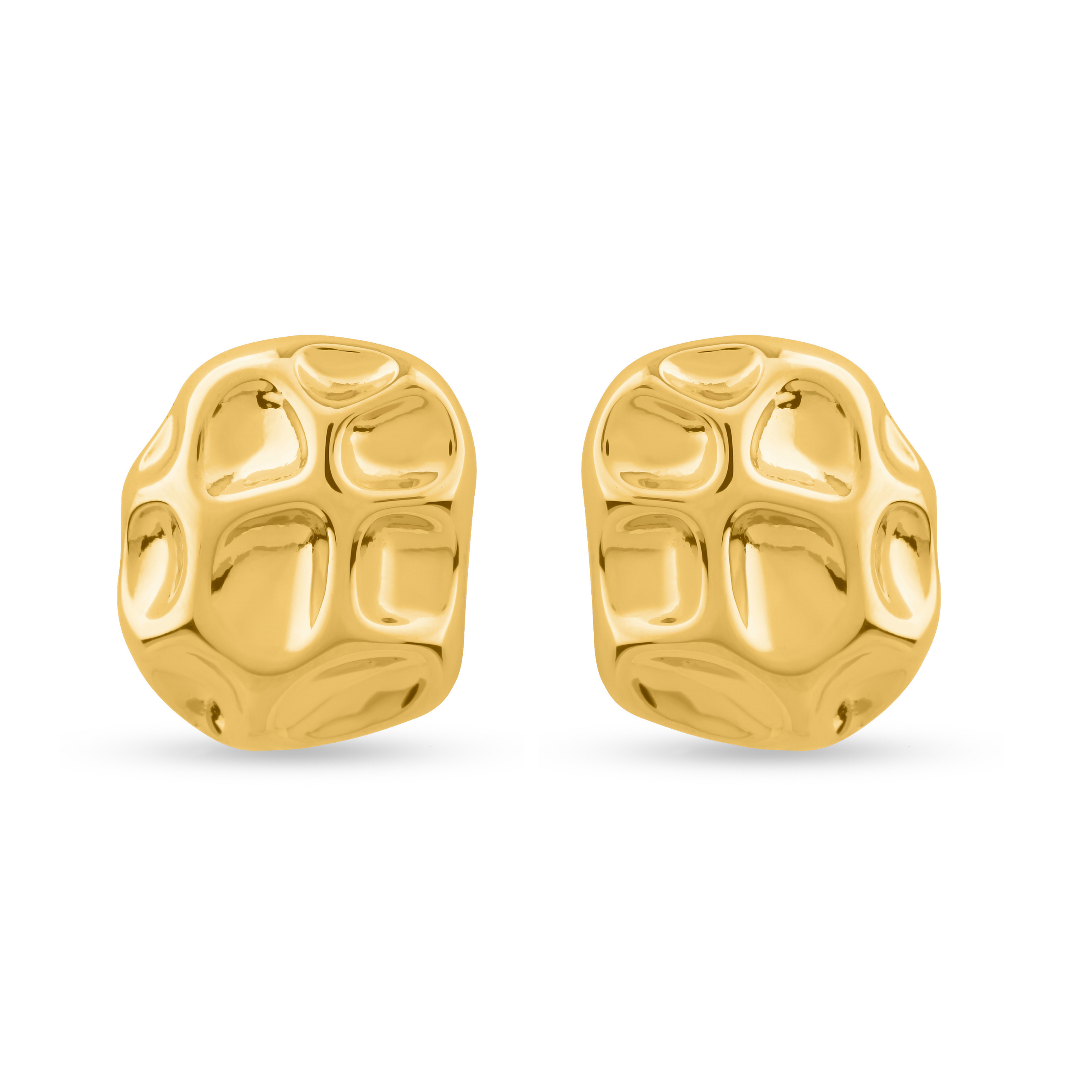 Ruptured Gold Stud Earrings