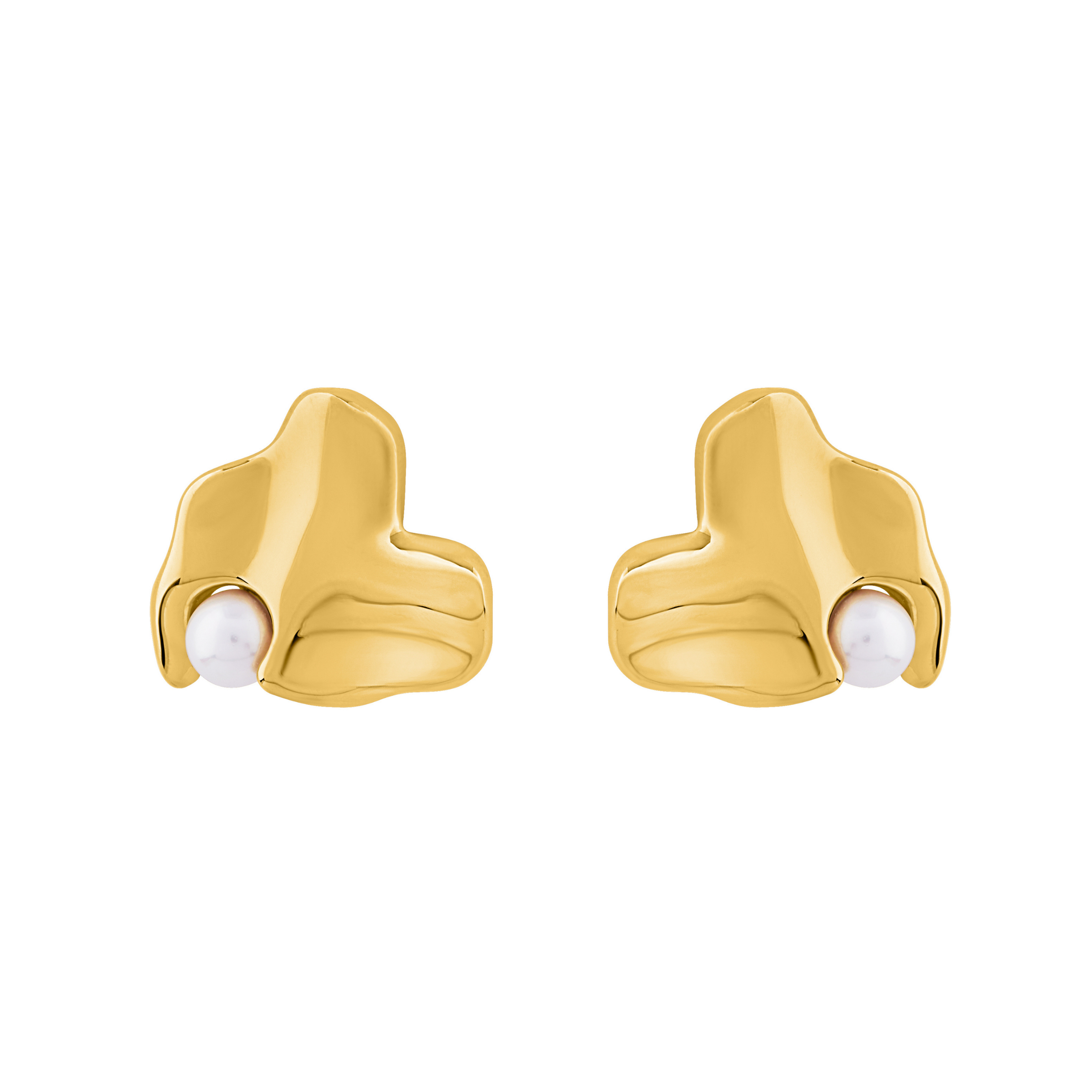 Twisted Gold Studs Earring