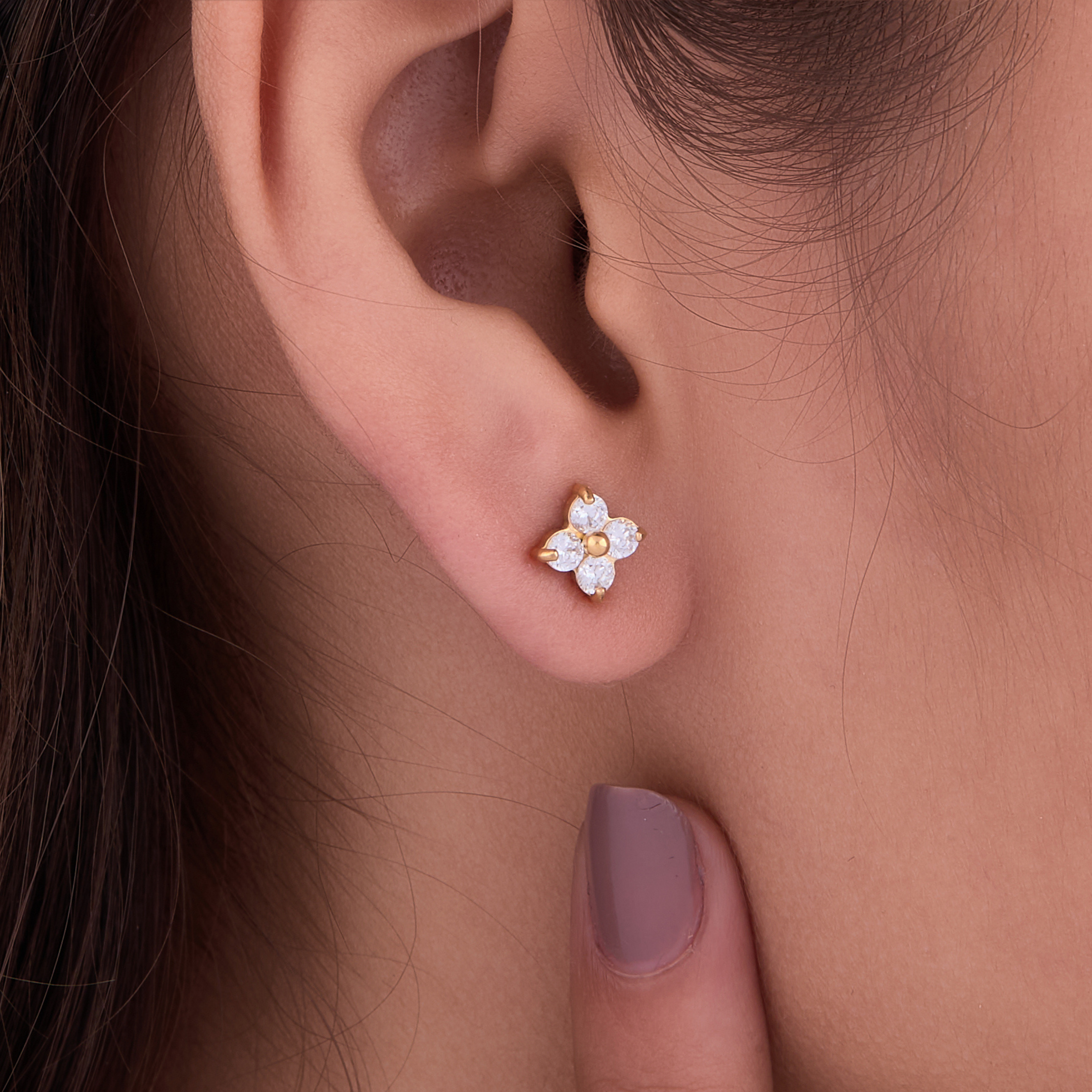 Fortuna Diamond Cluster Earrings