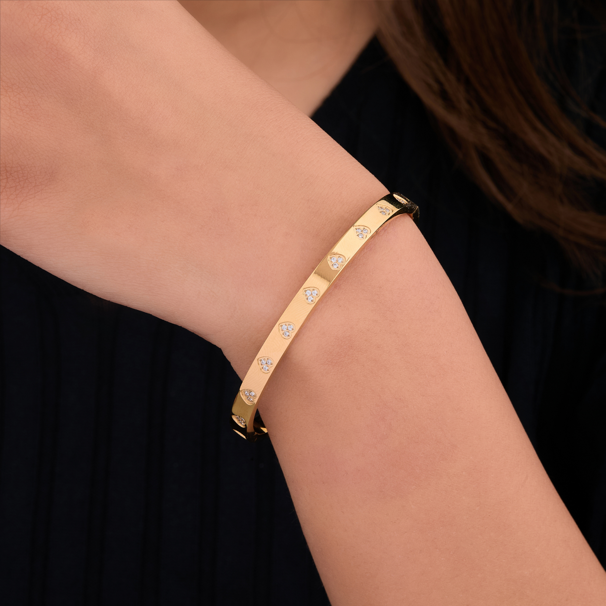 Heart Stamp Cuff Bracelet