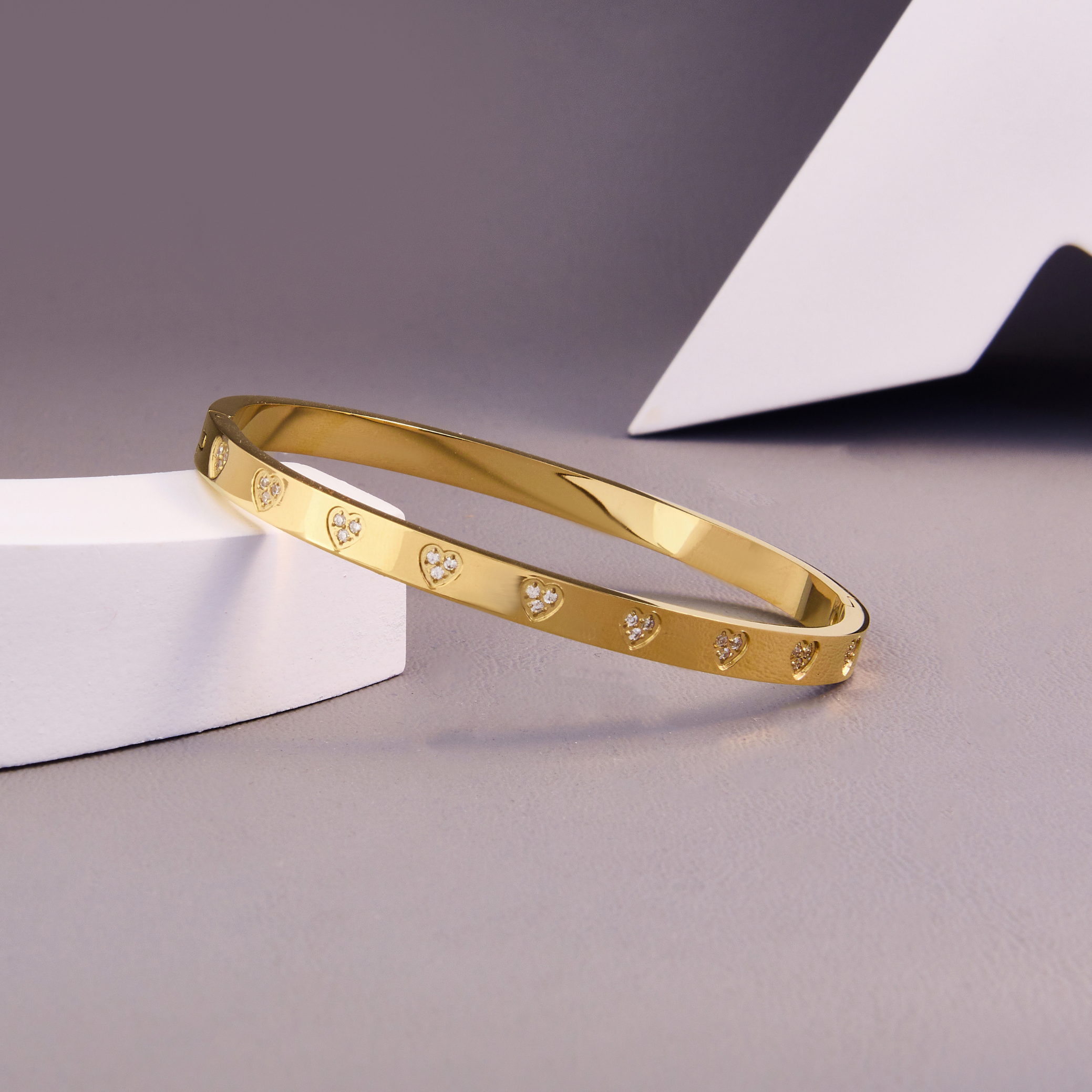 Heart Stamp Cuff Bracelet