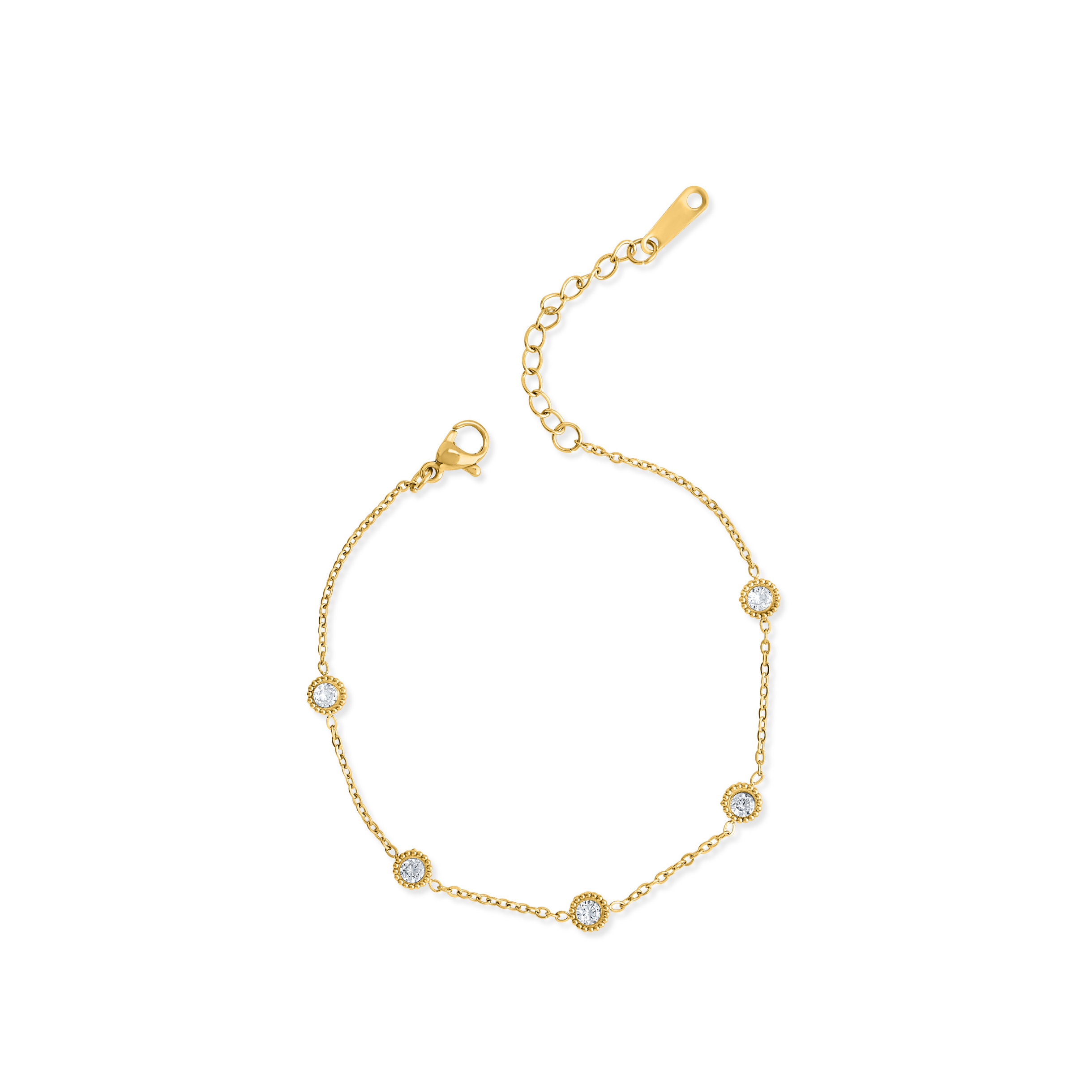 Gold Tone Zirconia Bracelet