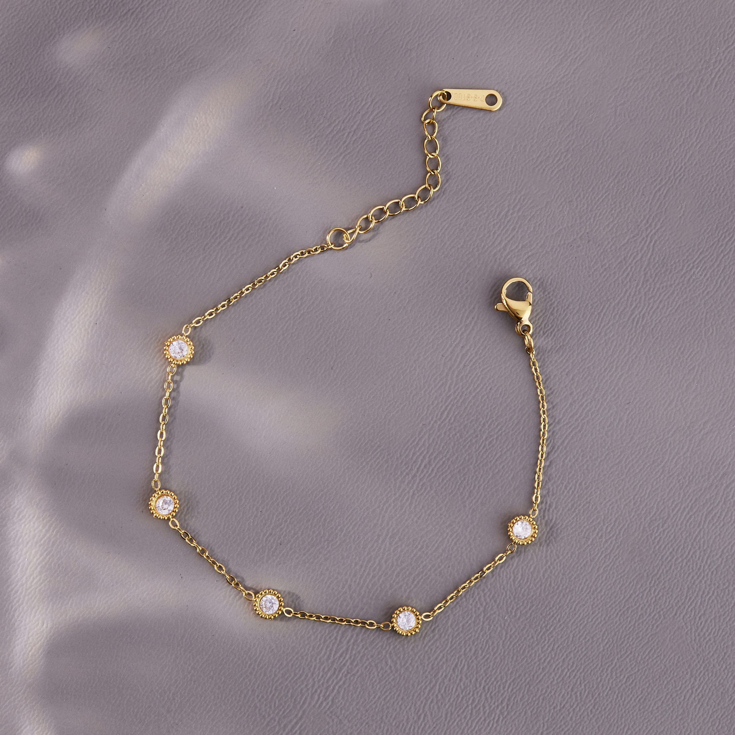 Gold Tone Zirconia Bracelet