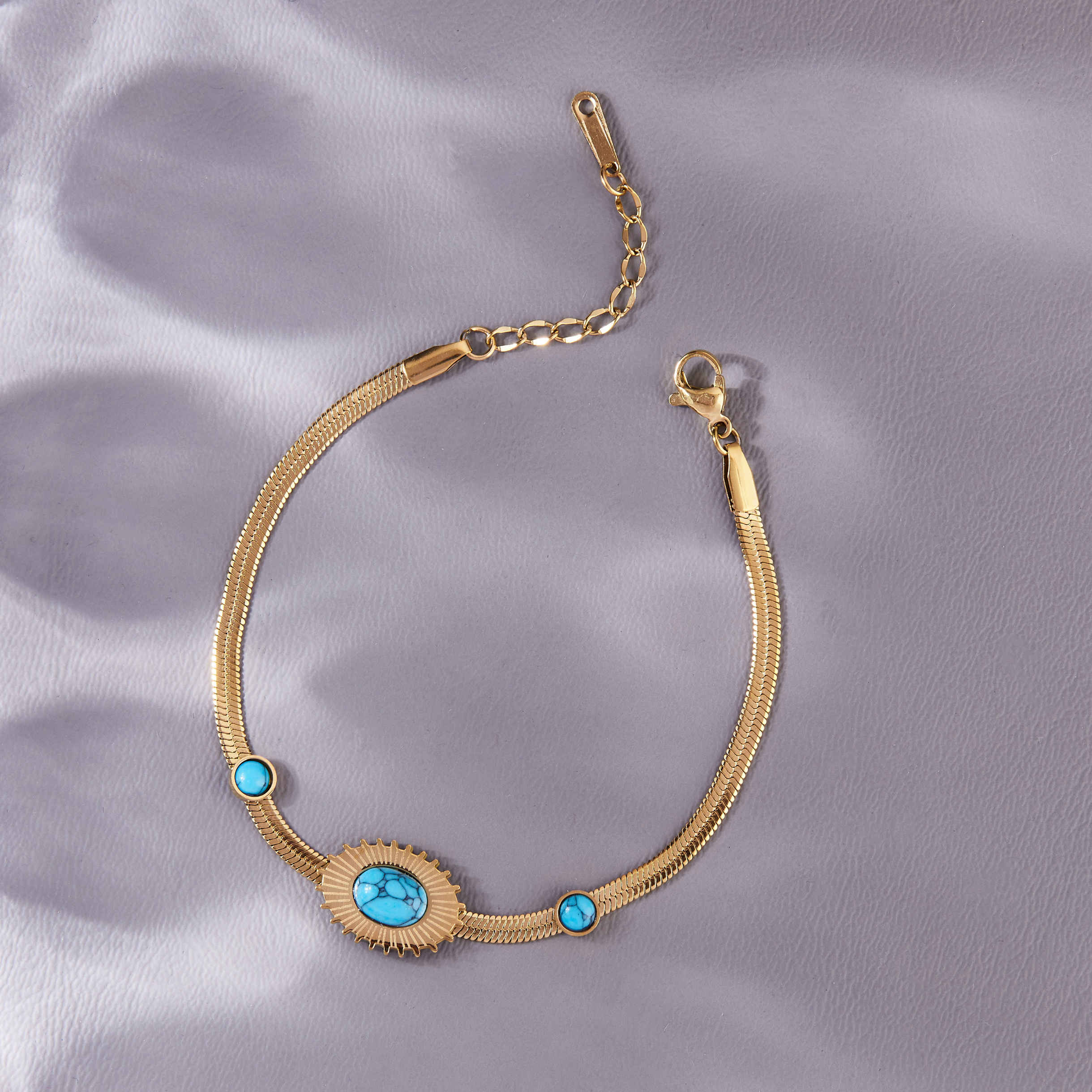 Bohemian Sun Gold Plated Antitarnish Bracelet