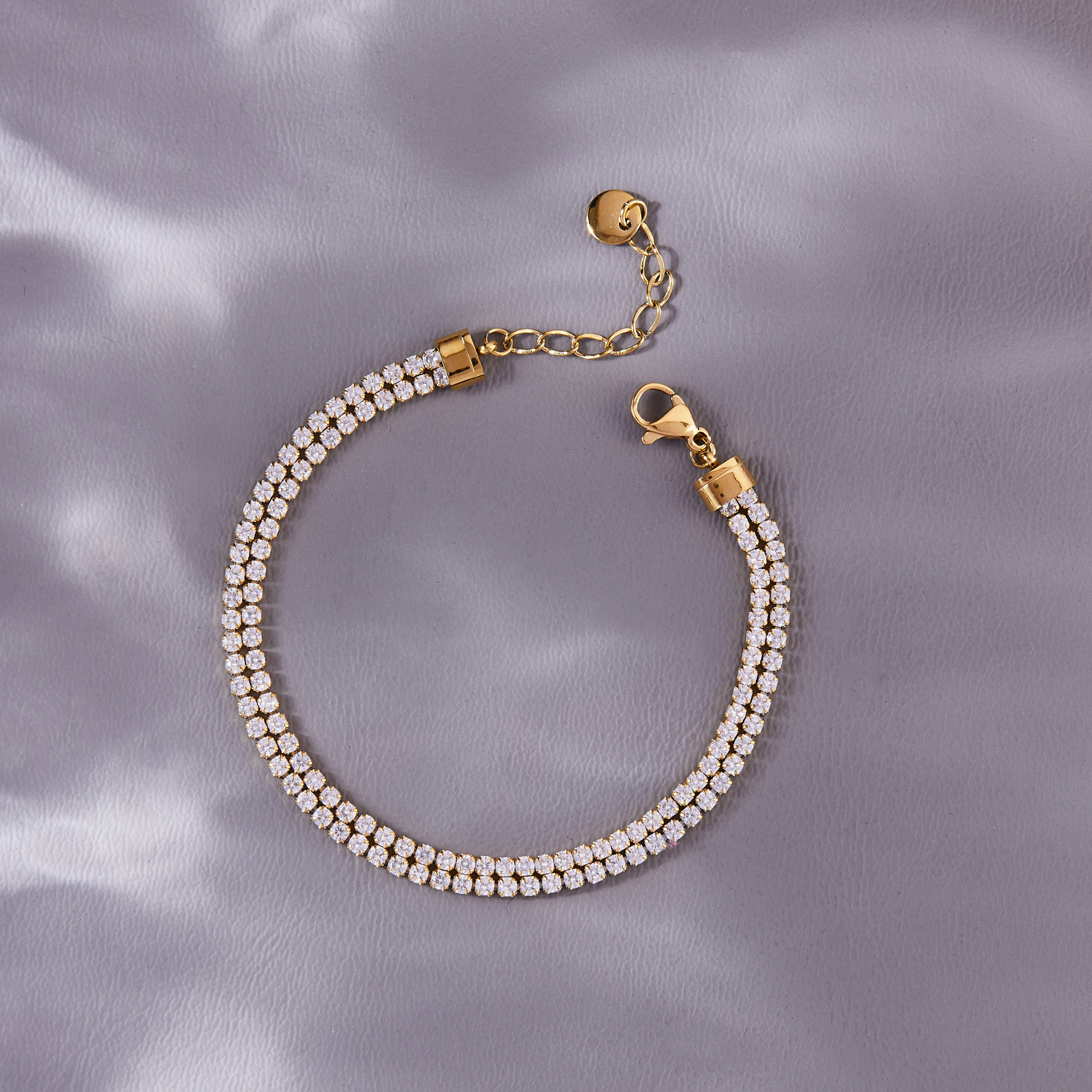 Gold Plated Artificial Stones Bracelet