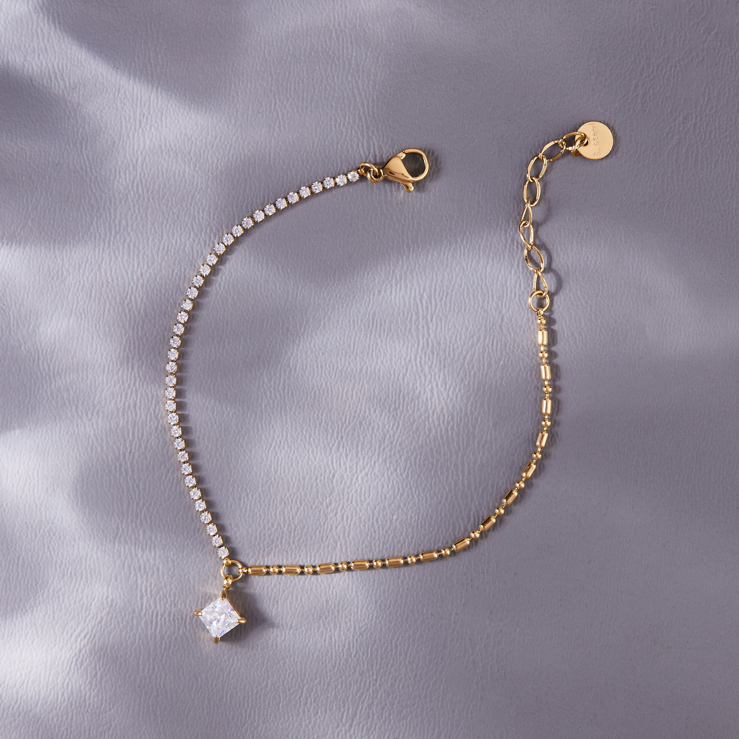 Pearl Beaded Link Chain Bracelet