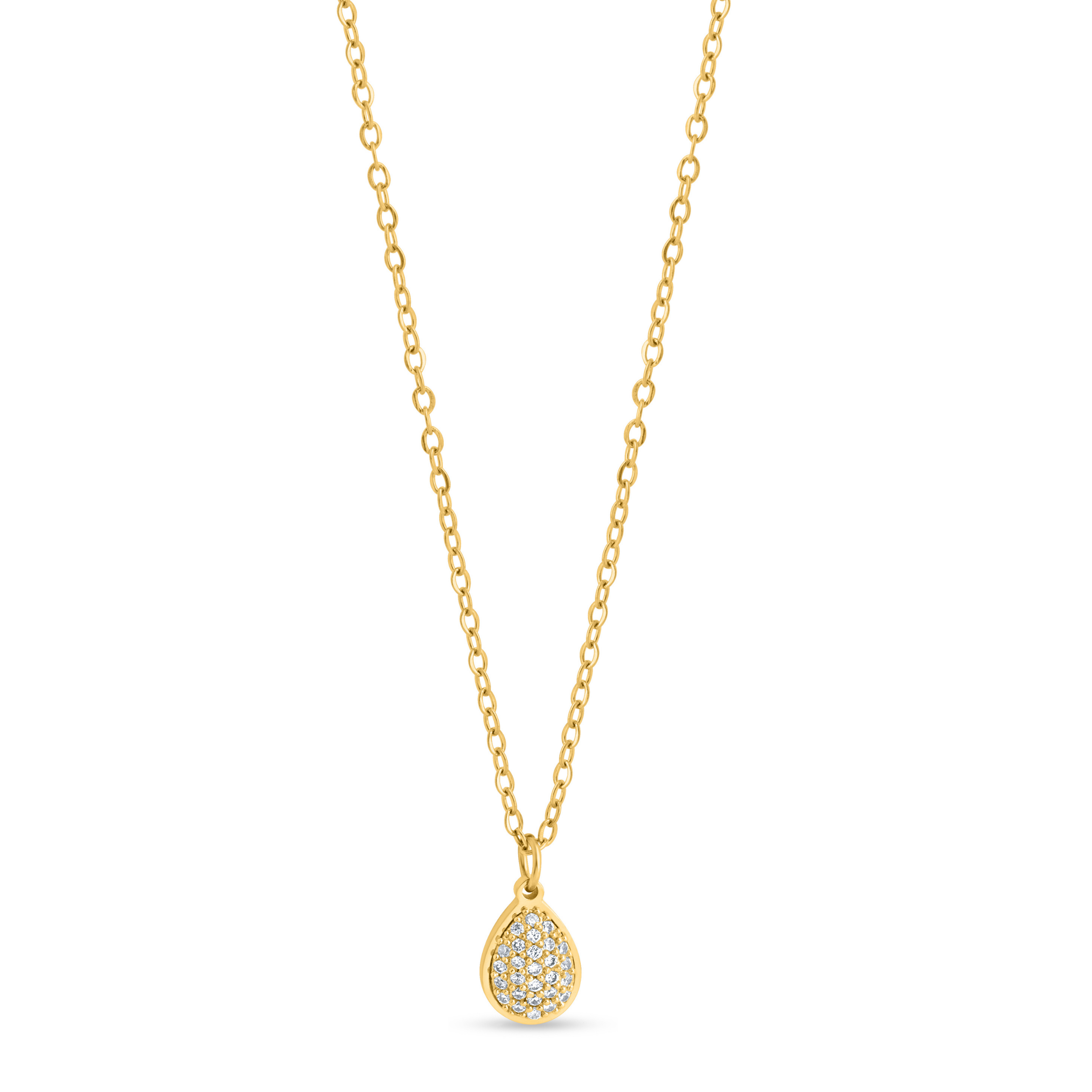 Gold Charming Drop Diamond Necklace