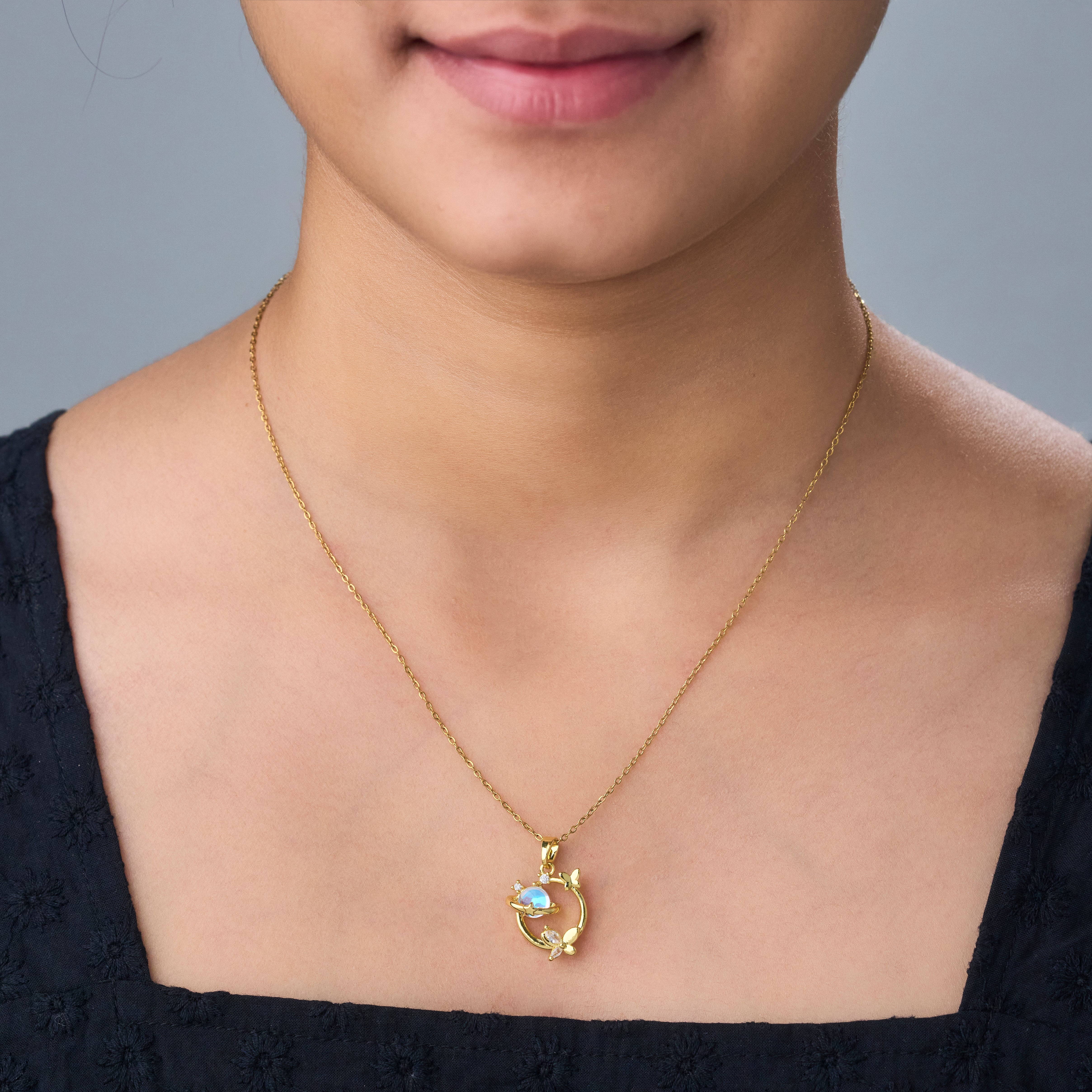 Butterfly Galaxy white Necklace