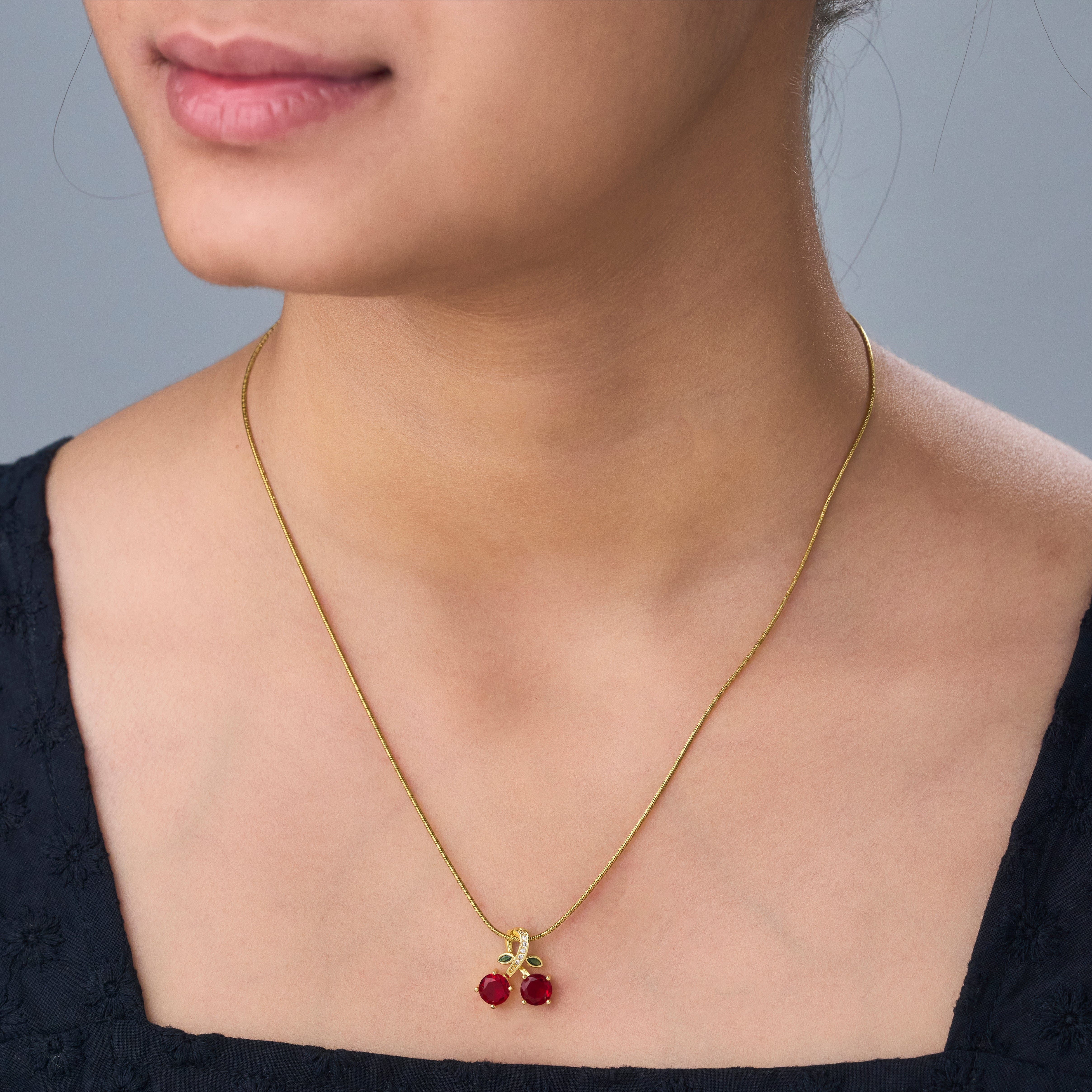 Garnet Cherry Necklace