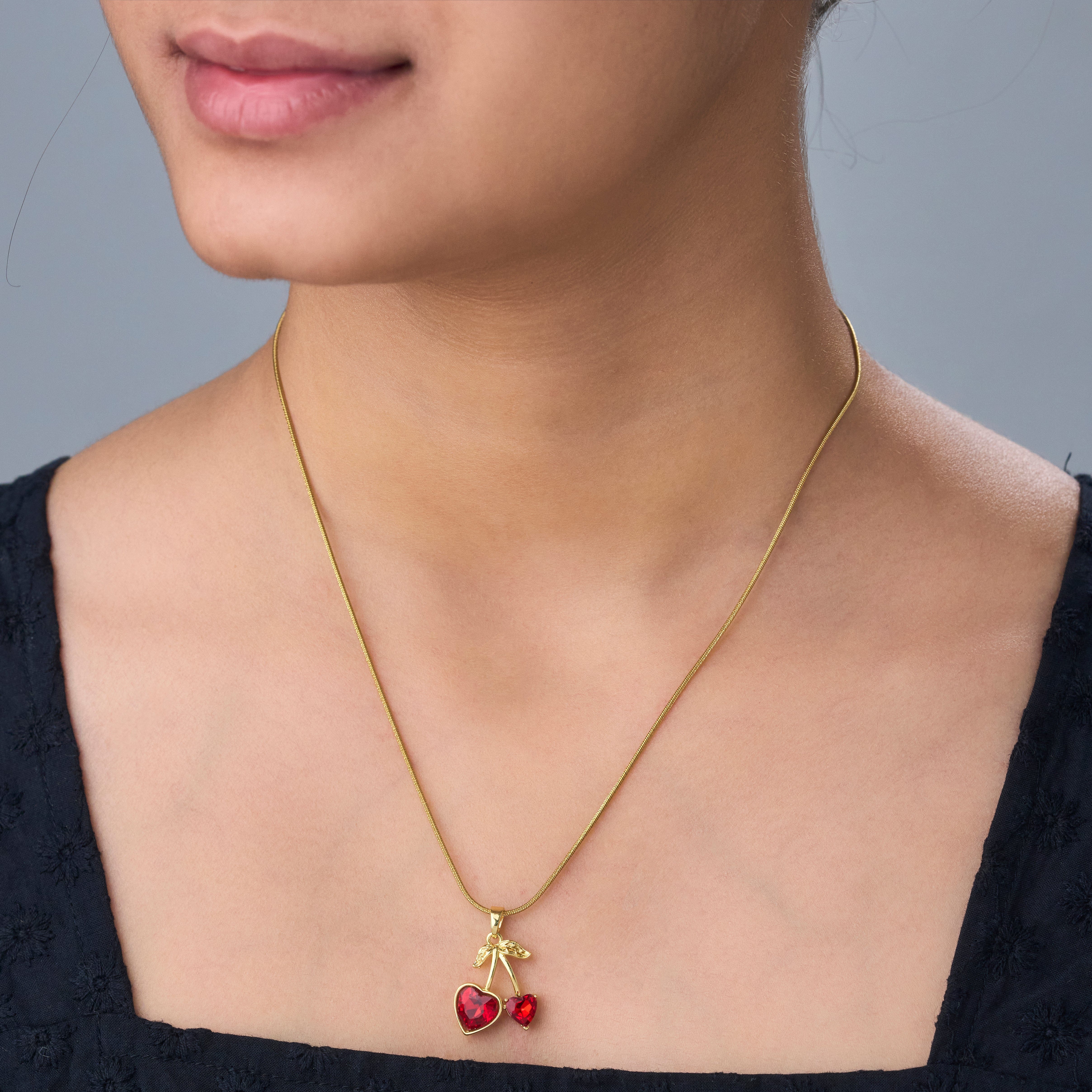Heart Cherry Necklace