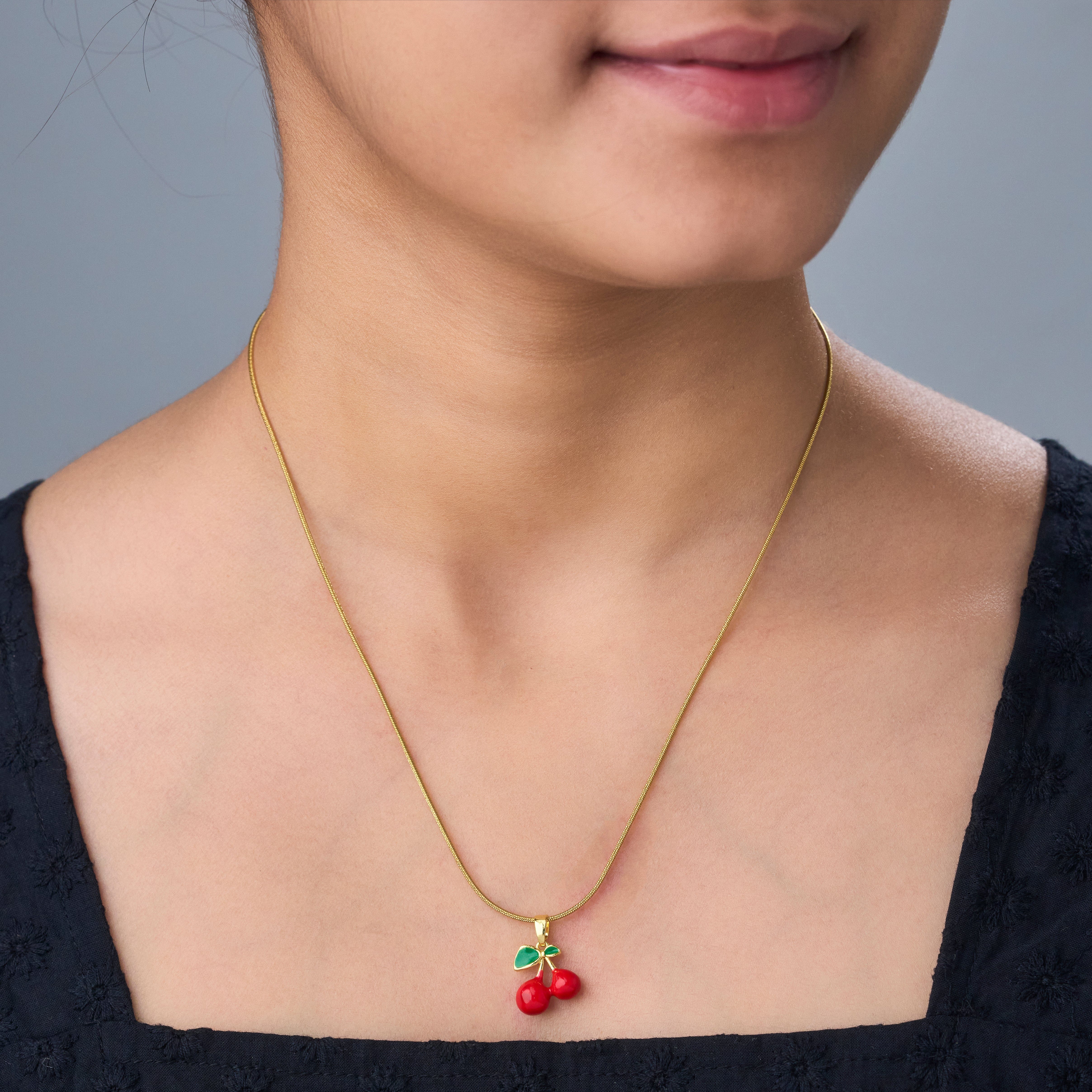 Velvet Cherry Necklace