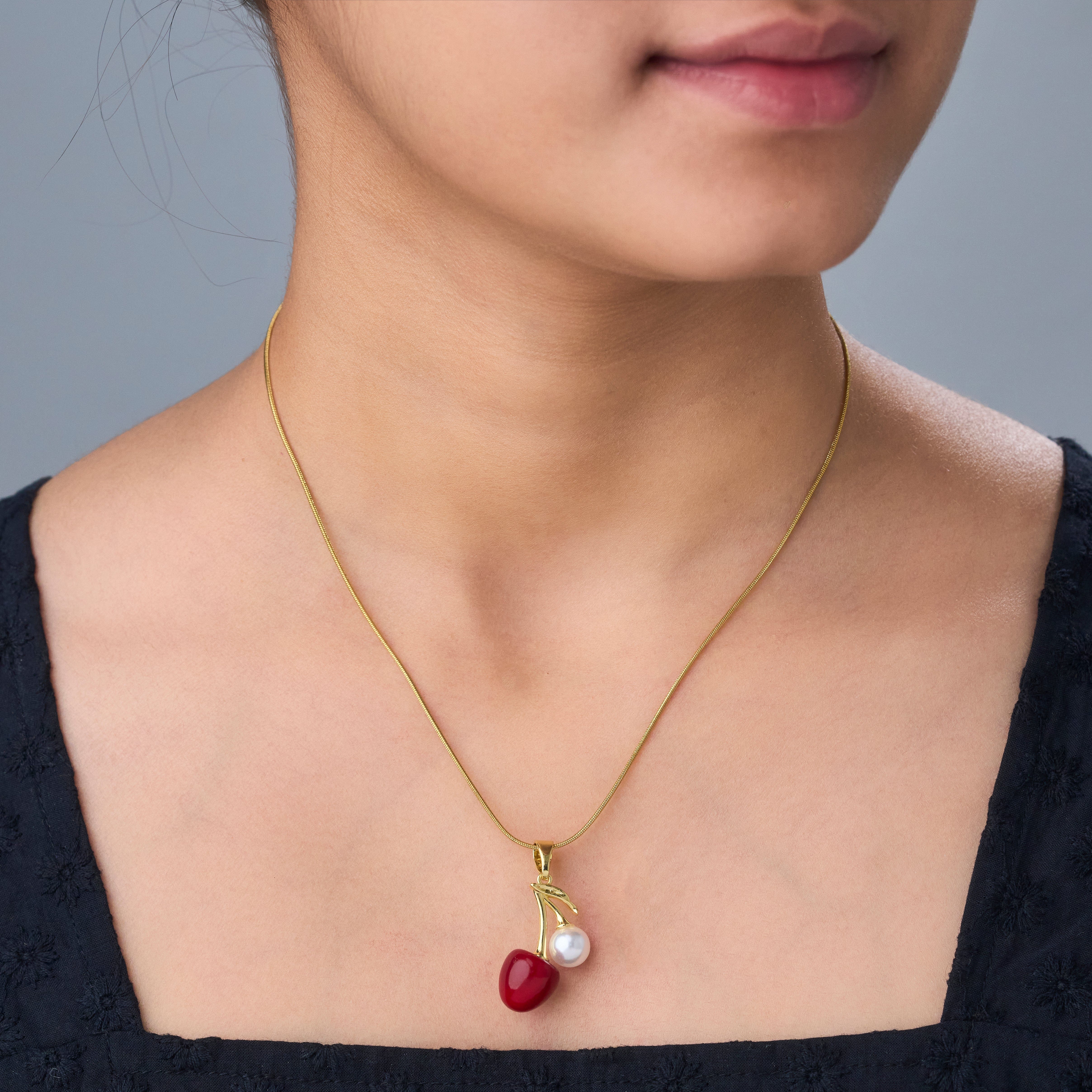Pearl Cherry Necklace